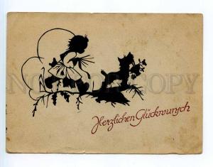 250820 GERMANY FRITSCHE NEW YEAR schnauzer DOG 1947 silhouette