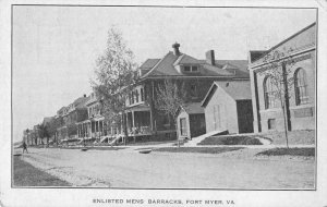 Fort Myer Virginia Enlisted Mens Barracks Vintage Postcard AA52873