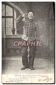 Old Postcard Dramatic Theater Folies The billet