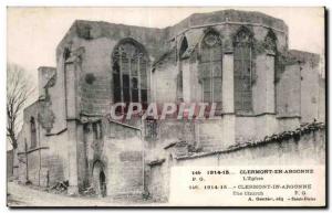 Old Postcard Clermont En Argonne The Church Clermont En Argonne The church Re...