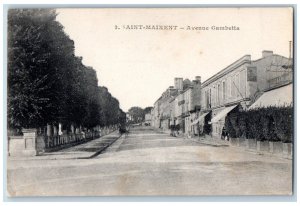 Saint-Maixent-l'École France Postcard Gambetta Avenue c1910 Antique Unposted