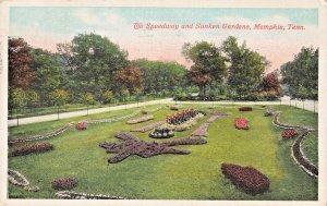 MEMPHIS TENNESSEE~SUNKEN GARDEN & SPEEDWAY~LOT OF 2 1920s POSTCARD