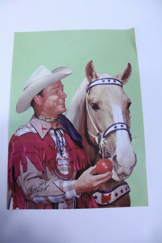 Vintage Roy Rogers with Trigger Promotional Magazine Print Facsimile Autograph