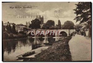 Postcard Old Wye Bridge Hereford