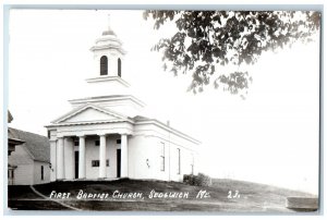 c1940's First Baptist Church Sedgwick Maine ME Vintage RPPC Photo Postcard