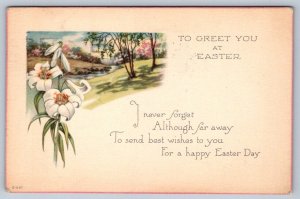 To Greet You At Easter, 1924 Postcard, Protect Birds & Save Crops Slogan Cancel