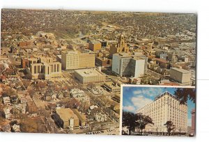 Rochester Minnesota MN Creased Postcard 1967 The Kahler Hotel General View