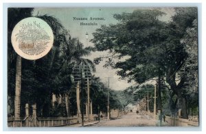 c1905 View Of Nuuanu Avenue Dirt Rock Honolulu Hawaii HI Antique Postcard