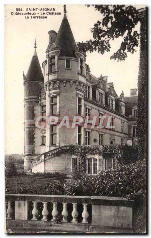 Old Postcard Saint Aignan Chateauvieux Chateau La Terrasse