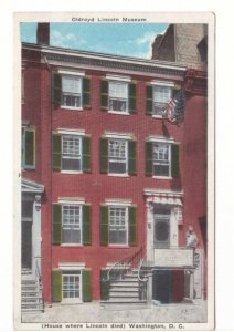Oldroyd Lincoln Museum, Washington DC, Antique Reynolds Postcard