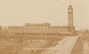 Syndney Australia Central Railway Station Real Photo Antique Postcard (J33030)