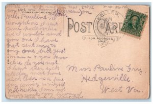 DPO (1886-1915) Keller West Virginia WV Postcard Woman Our Merry Widow 1908