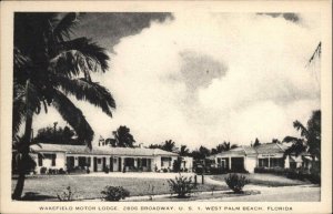 West Palm Beach Florida FL Motel 1930s-50s Postcard