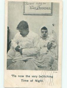 Pre-Linen Comic MAN SLEEPING TOGETHER IN SAME BED - GAY INTEREST AB8694