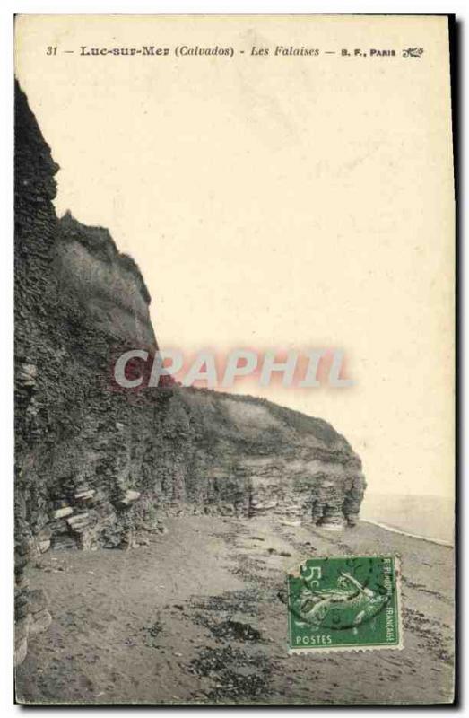 Old Postcard Luc Sur Mer Cliffs