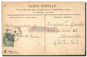 Old Postcard Fancy Surname Louis