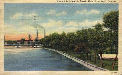 Howard Park and St. Joseph River - South Bend, Indiana IN