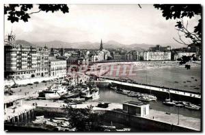 Postcard Modern San Sebstian Puerto y Bahia Yacht