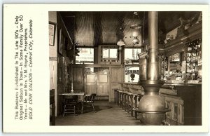 1950s Gold Coin Saloon Central City Colorado Real Photo Rppc Postcard 