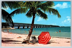Bahia Honda State Park, High Bridge, Florida FL, Vintage Chrome Postcard