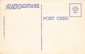 Roosevelt Highway Between Wyalusing & Towanda, PA, Early Linen Postcard, Unused
