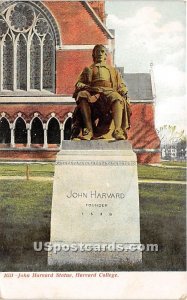 John Harvard Statue at Harvard College Cambridge, MA