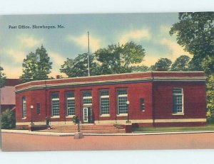 Linen POST OFFICE SCENE Skowhegan - Near Waterville Maine ME AF1011