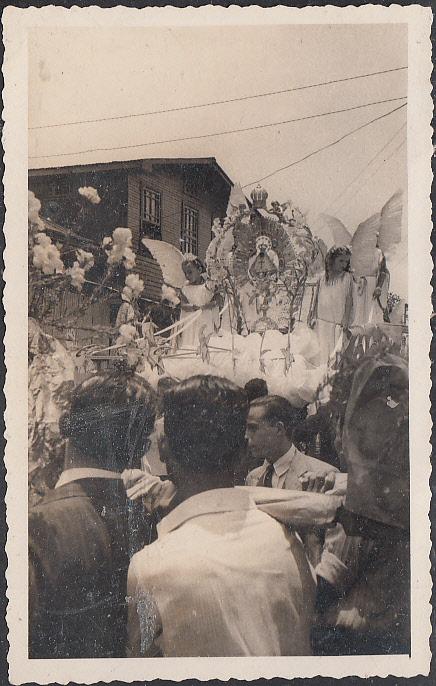 Costa Rica - Two B&W Photos of Religious Procession