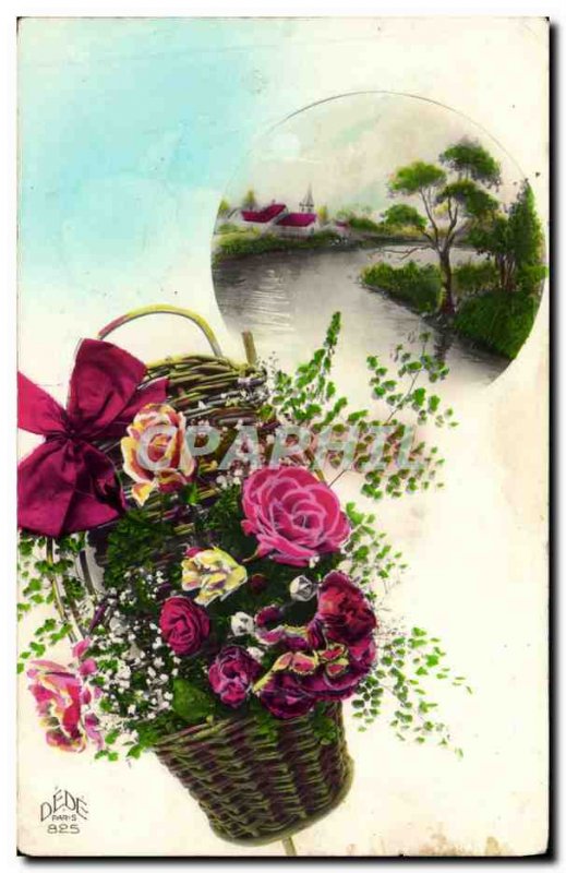 Old Postcard Fantasy Flowers