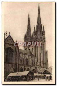 Old Postcard La Douce France Brittany Finistere Quimper La Cathedrale North C...