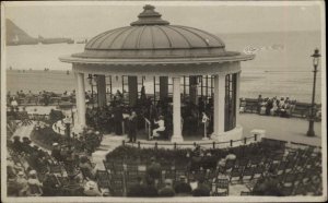 Scarboro Scarborough England Bandstand Music Orchestra Real Photo Postcard