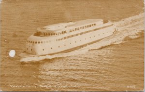 'Kalakala' Ferry Seattle to Bremerton WA Real Photo Postcard F90 *as is