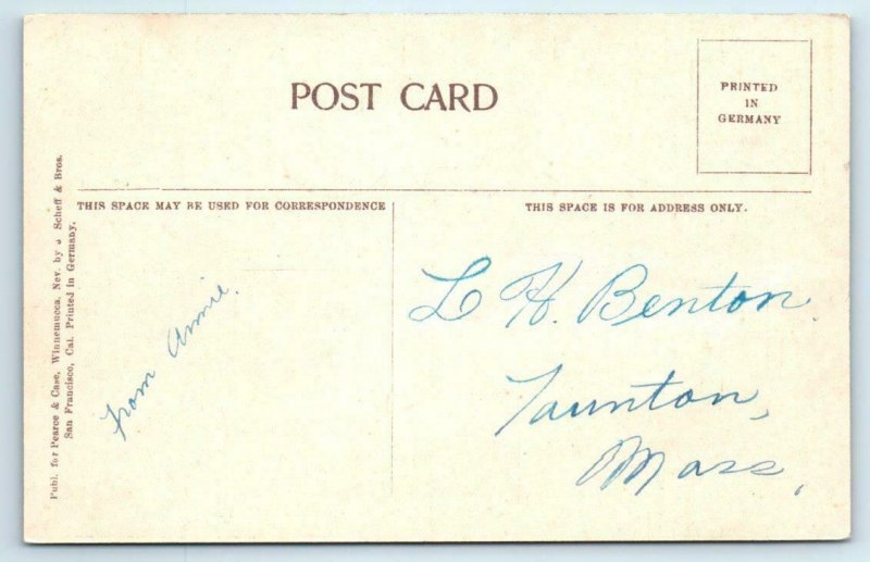 WINNEMUCCA, Nevada NV ~ Handcolored HIGH SCHOOL c1910s Humboldt County Postcard