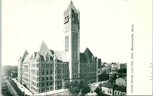 1908 Early Minneapolis Minnesota Court House and City Hall Postcard 13-45