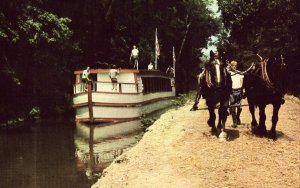 Canal Boat Monticello II, Roscoe Village - Coshocton, Ohio Postcard