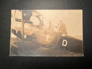 Mint Germany Aviation RPPC Postcard Baumer Aero Hamburg