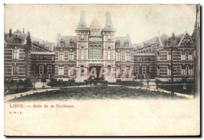 Postcard Liege Old Asylum of Old Age