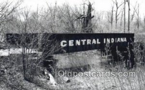 Central, IN, Indiana, USA Kodak Real Photo Paper Train Railroad Station Depot...