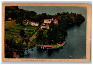 c1950's Canadian Koswick from the Air Ferndale Muskoka Canada Postcard