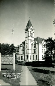 RPPC Lincoln County Court House Canton South Dakota SD Postcard Q16