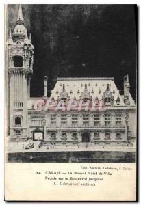 Old Postcard Calais New City Hotel Facade on Boulevard Jacquard