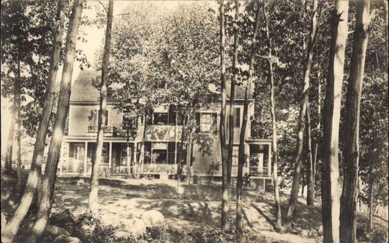 Home in Woods - WG Bradley Oakville CT Connecticut Real Photo Postcard