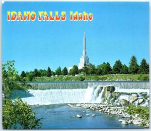 Postcard - Idaho Falls and Mormon Temple - Idaho Falls, Idaho