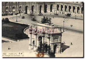 Old Postcard Paris I de Triomphe du Carrousel