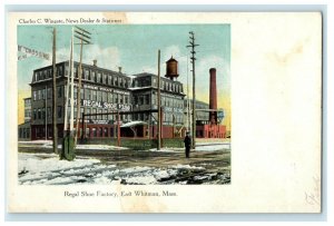 1906 Regal Shoe Factory Building East Whitman Massachusetts MA Antique Postcard