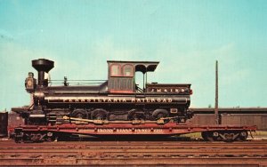 Vintage Postcard Reuben Wells Pennsylvania Railroad Locomotive Flat Car Train