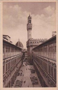 Italy Firenze Portici degli Uffizi e Palazzo Vecchio