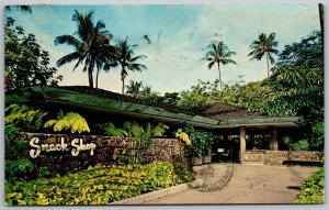 Honolulu Hawaii 1964 Postcard Snack Shop Coffee Shop Waikiki