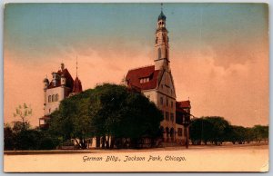 Vtg Chicago Illinois IL German Building Jackson Park pre-1907 UDB UNP Postcard