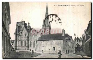 Old Postcard The Church Guingamp